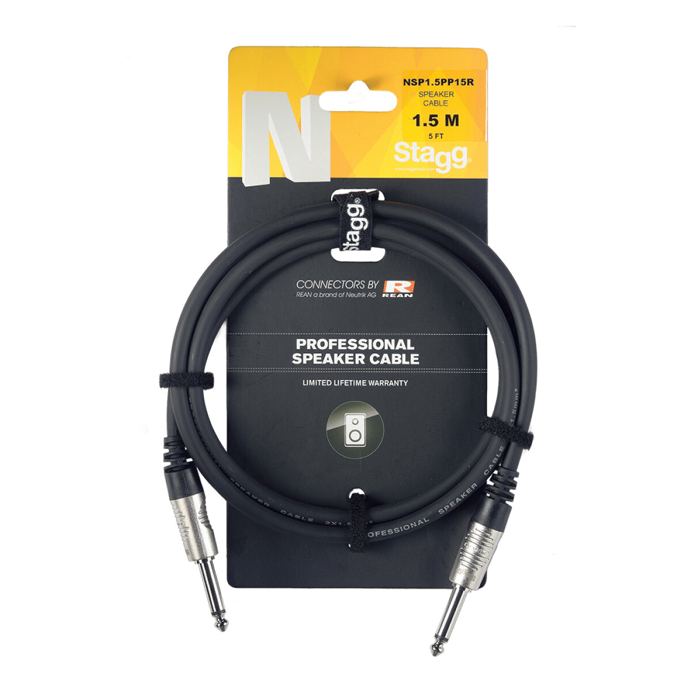 Stagg 1,5M Speakerkabel Jack−Jack Deluxe