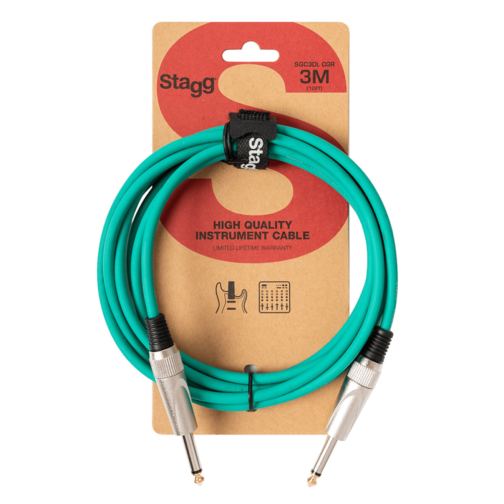 Stagg 3M Gitaarkabel Groen