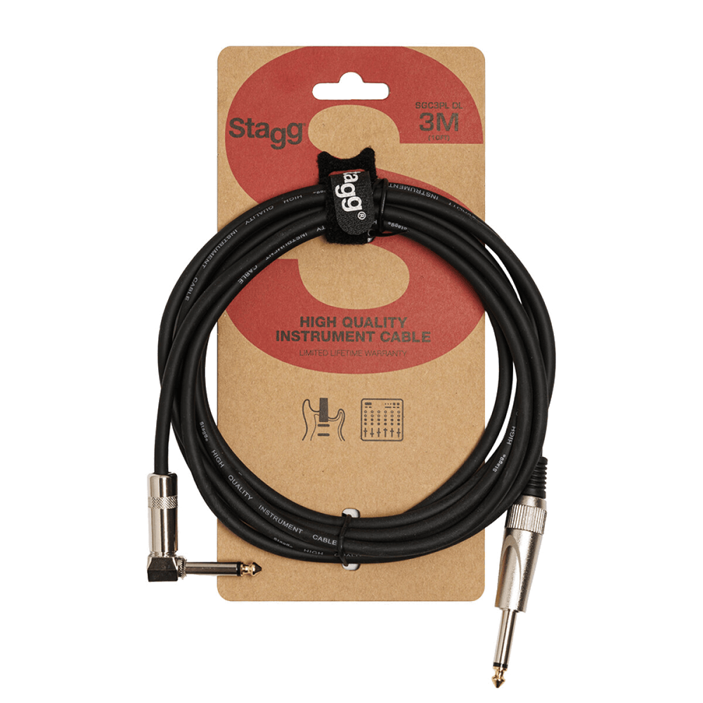 Gitaar kabel 6,35mm Jack, haaks,6,35mm Jack recht 6 meter Gitaar kabel 6,35mm Jack, haaks,6,35mm Jack recht 6 meter