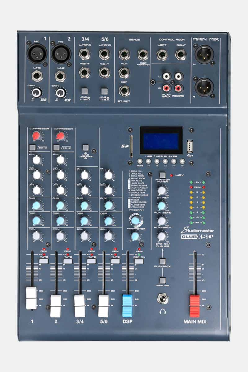 Studiomaster CLUB XS6+ Mengtafel - 4 kanaals