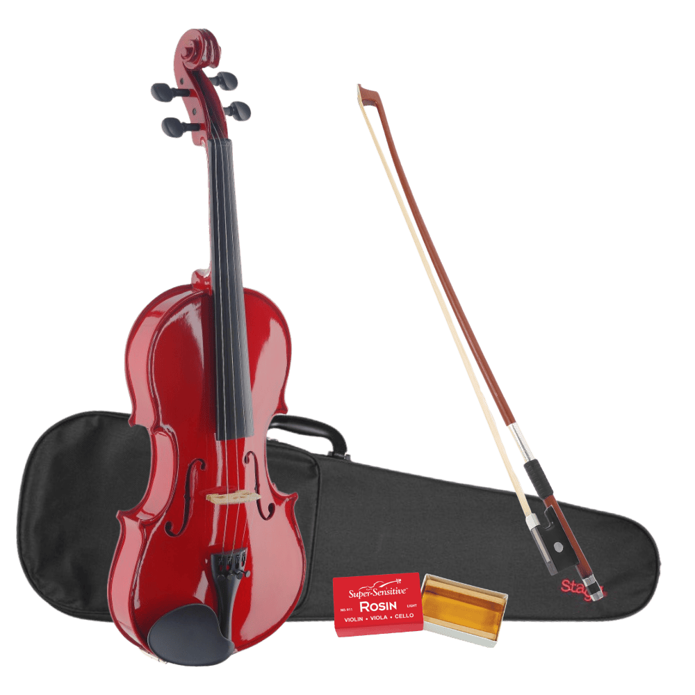 Viool starterset 4/4 Rood