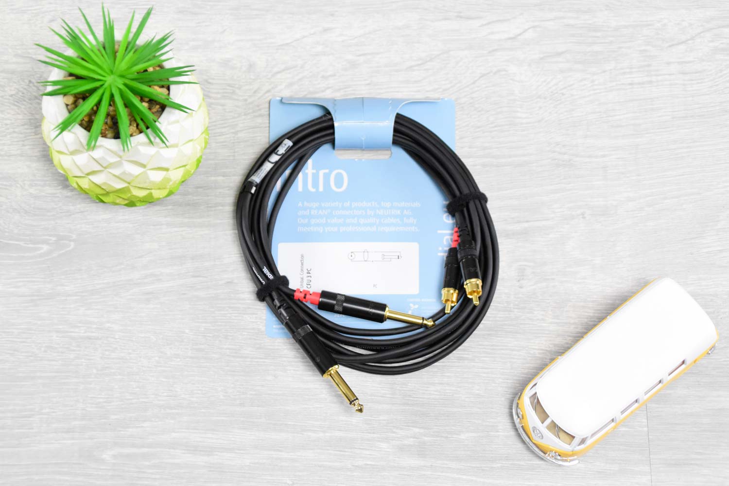 Cordial CFU3 PC 2x RCA-2x Jack 3 meter (5350262407332)