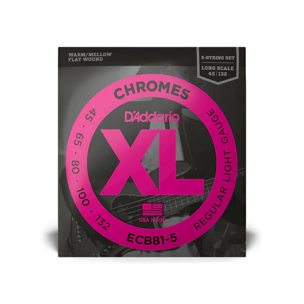 D'Addario ECB81-5 Chromes Regular Light 045-132
