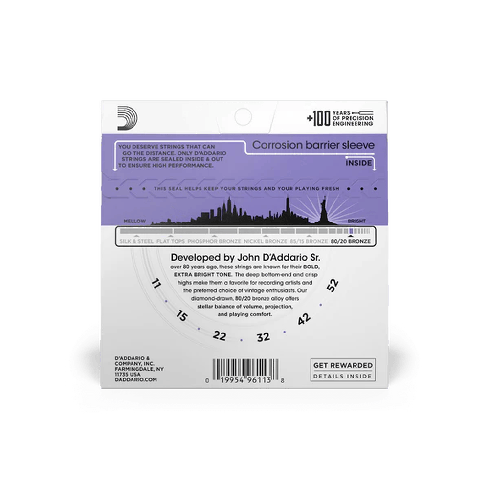 D'Addario EJ13 80/20 Bronze 011-052