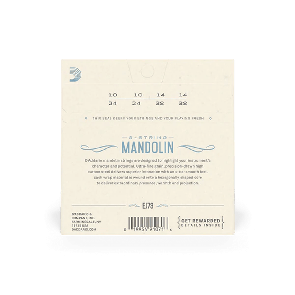 D'Addario EJ73 Mandoline Phophor Bronze 010-038