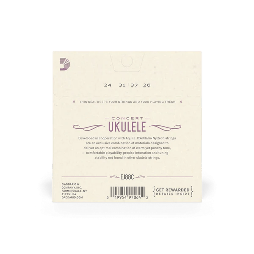 D'Addario EJ88C Nyltech Concert Ukelele