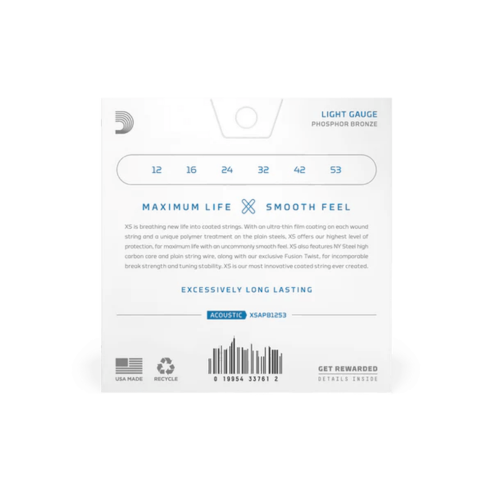 D'Addario XSAPB1253 Phosphor Coated 012-053
