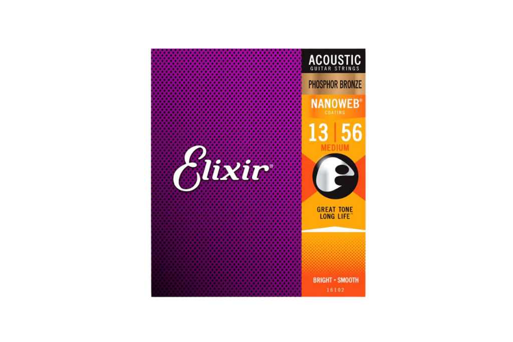 Elixir Nanoweb 16102 Phosphor bronze set 013-056