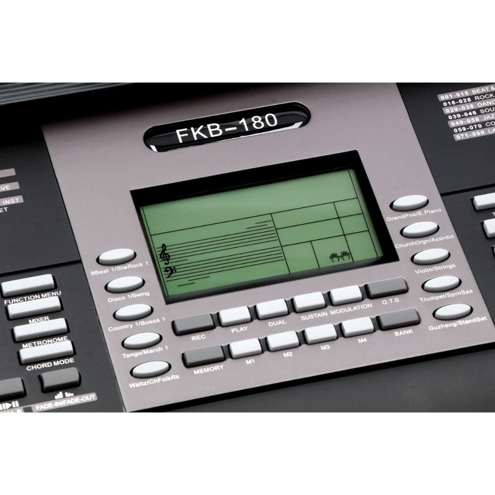 Fazley FKB-180 display en bediening