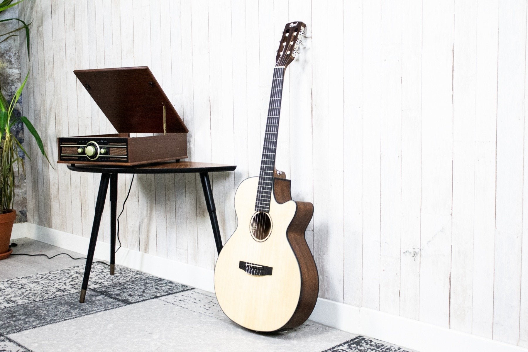 Cort CEC3 semi-akoestisch klassieke gitaar Naturel (5274534117540)