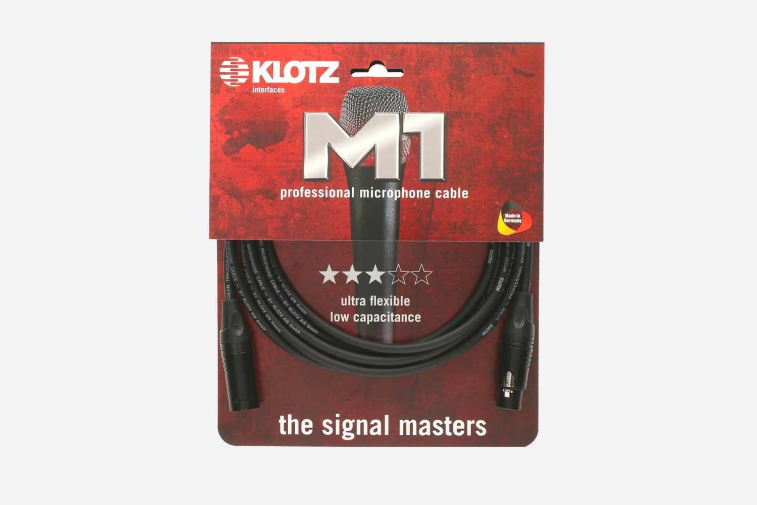 Klotz Zwart Microfoon XLR-M to XLR-F 3M (5351073382564)