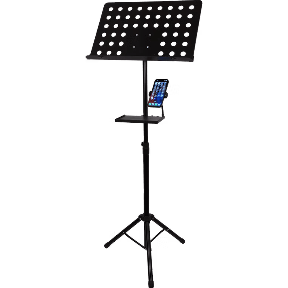 Music Stand Music Stand with Accessory Tray + Phone Clamp