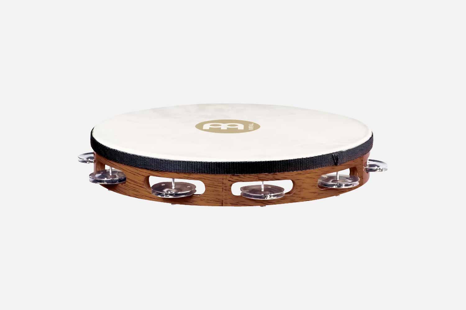 Meinl 1 rij alu jingles TAH1A-AB Tamboerijn Hout met vel (5461171077284)