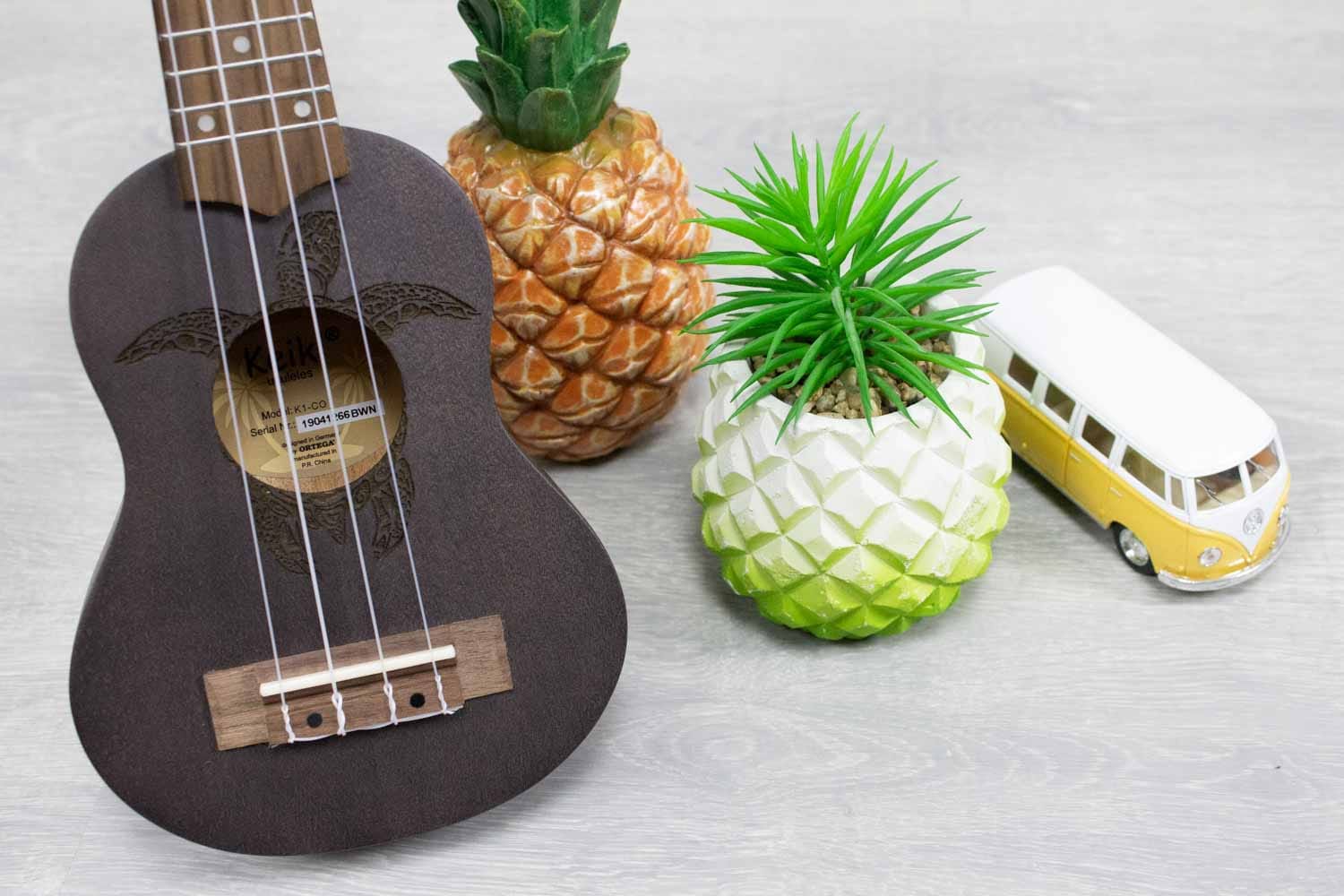 Ortega Keiki ukelele Zwart (Coal) (5374237900964)