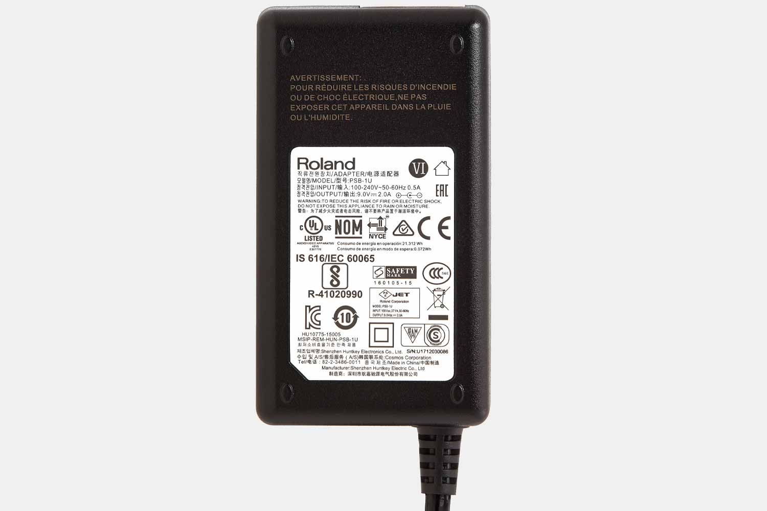 Roland PSB-1U 9V Adapter