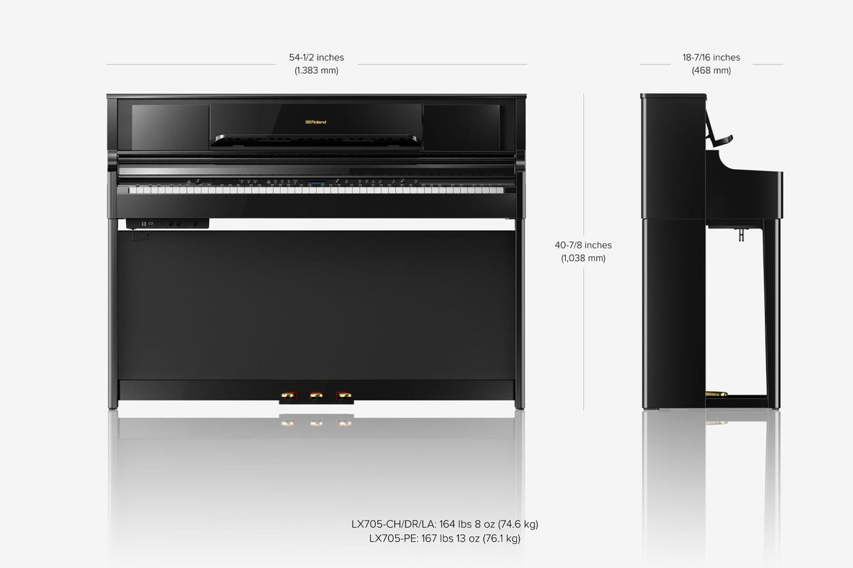 Roland LX705-PE Zwart Hoogglans digitale piano