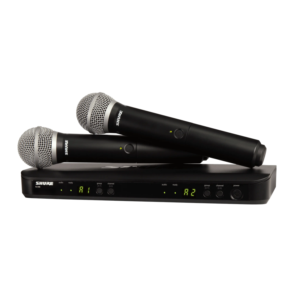 Shure BLX288E/PG58 dubbel draadloos zangsysteem