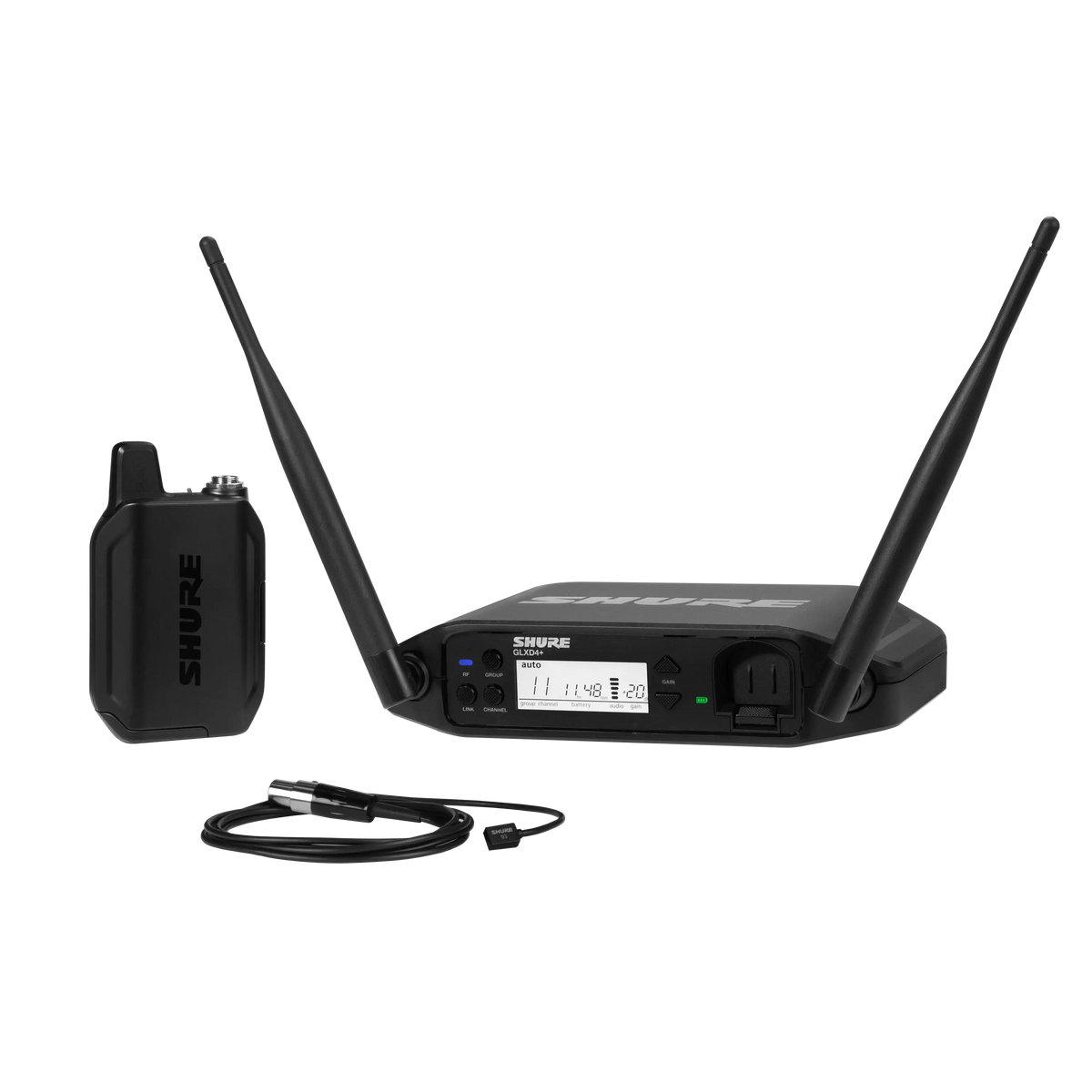 Shure GLXD14+/WL93 draadloze dasspeldmicrofoon