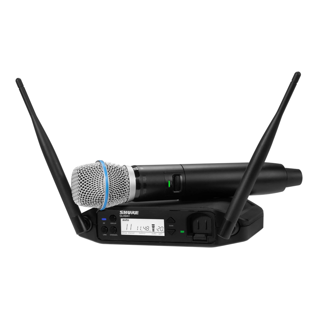 Shure GLXD24+/Beta 87A draadloze handheld microfoon
