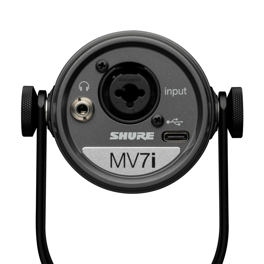 Shure MV7i USB-microfoon met interface