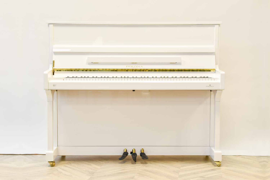 Perzina UP-122 Wit Hoogglans Piano