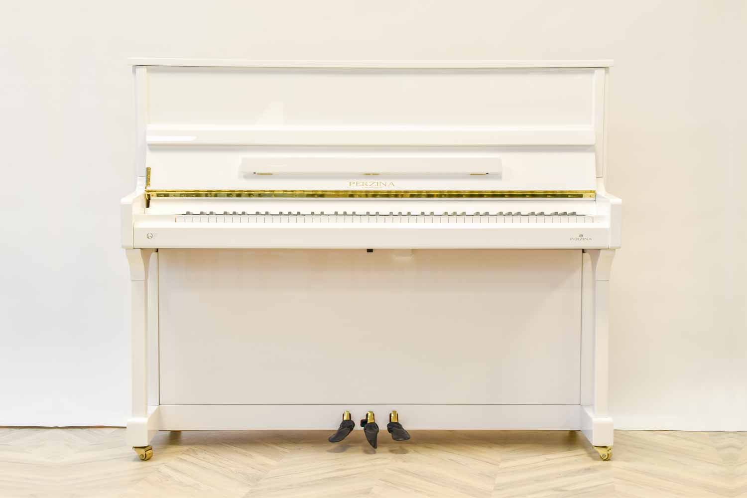 Perzina UP-122 Wit Hoogglans Piano