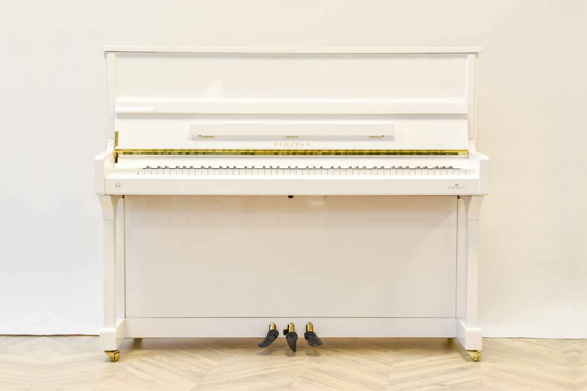 Perzina UP-122 Wit Hoogglans Piano