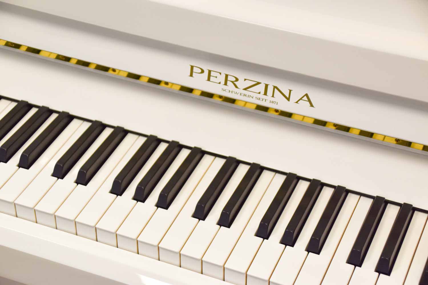 Perzina UP-122 Wit Hoogglans Piano